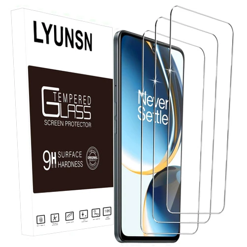 LYUNSN 3 Pack Screen Protector for OnePlus Nord N30 5G Tempered Glass，9H Hardness，HD，Bubble Free Anti-Scratch，Easy Installation