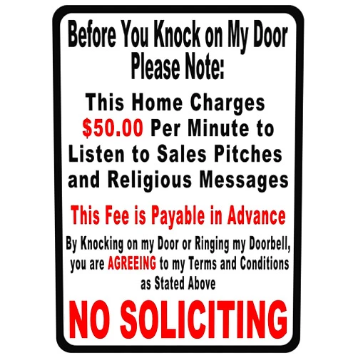 UNBARD Before You Knock On My Door Sign No Soliciting Metal Sign 12 X 8 INCH