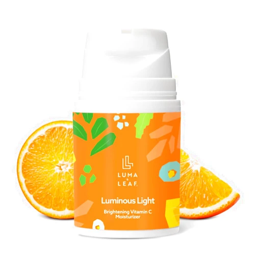 LUMA & LEAF 1.7 FL Oz Facial Moisturizer - Luminous Light Moisturizer for Hidrate Skin - Advanced Formula of Moisturizing Cream with Vitamin C, Prickly Pear and Greenhouse Blend