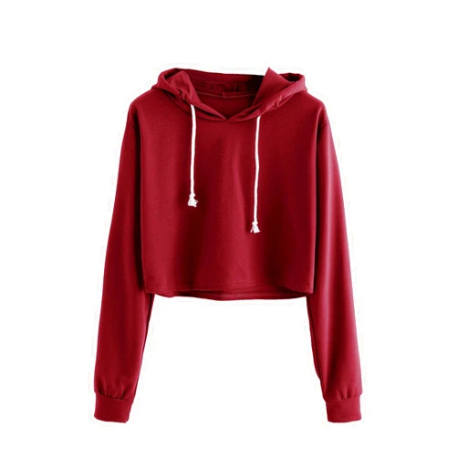 MakeMeChic Women's Cropped Hoodie Casual Workout Crop Sweatshirt Tops
