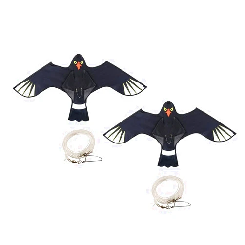 XDGJTBFMY Kite Bird Deterrent, Bird Repellents Eagle Kite, Bird Scarer Flying Kite, Flying Hawk Bird Scarer Repeller Extendable Bird Scarer with String, Kites to Scare Birds for Outdoor Garden (2pcs-1.2m)