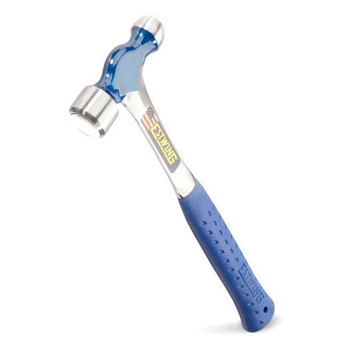 ESTWING Ball Peen Hammer - 16 oz Metalworking Tool with Forged Steel Construction & Shock Reduction Grip - E3-16BP