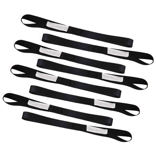XSTRAP STANDARD Soft Loop Tie-Down Straps 8PK 1-1/16 x 18 inches - 3600LB Breaking Strength, Loops for Securing Trailering of Bikes, ATV, UTV, Motorcycles, Scooters, Dirt Bikes, Lawn Equipment, Black