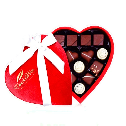 ChocolateWise Gourmet Chocolate Gift Box Heart Shaped Assorted Variety Choco Truffle Gift Basket 14 Piece
