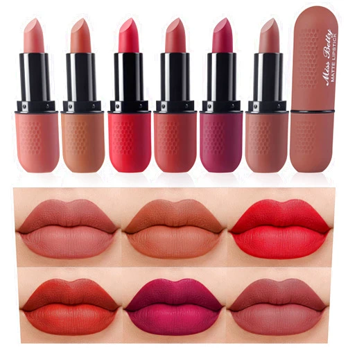 Beteligir 6 Colors Matte Lipstick Set Smooth Nude Lip Stick Long Lasting & Waterproof Non-Stick Cup Nude Color Lip Makeup Gift Set for Girls and Women (01)