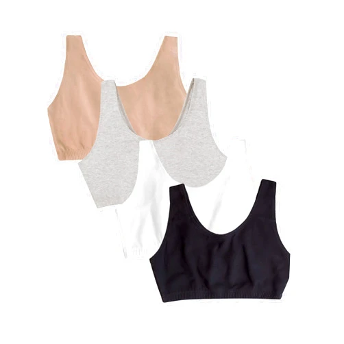 Fruit of the Loom Women's Built Up Tank Style Sports Bra Value Pack