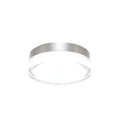 WAC Lighting dweLED, Dot 12in LED Round Flush Mount 3000K in Stainless Steel