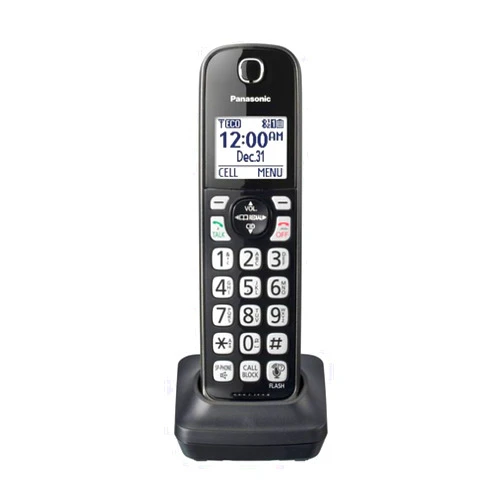 Panasonic Cordless Phone Handset Accessory Compatible with KX-TGD562 / KX-TGD563 / KX-TGD564 Series Cordless Phone Systems - KX-TGDA51M (Metallic Black)