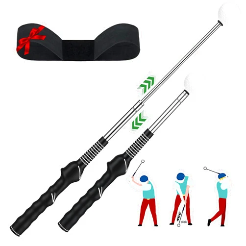 BEKIRALASS EKIRALASS Retractable Golf Swing Trainer & Grip Trainer – Swing Click Feedback Training Aid for Rhythm & Grip Correction(Right Hand), Indoor & Outdoor Practice Trainer with Arm Band for Arm Alignment