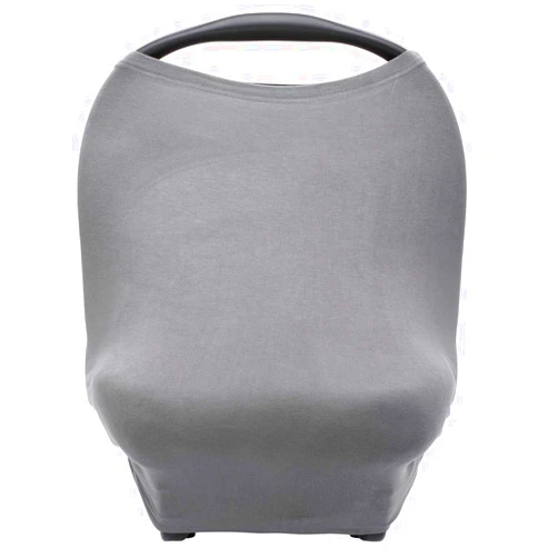 Parker Baby Co. Parker Baby 4 in 1 Car Seat Cover for Girls and Boys - Stretchy Carseat Canopy, Nursing Cover, Grocery Cart Cover, High Chair Cover - Gray
