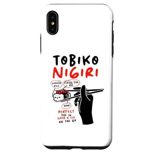Funny Tobiko Nigiri Sushi Gift for Men & Women iPhone XS Max Tobiko Nigiri Anime - Cute Kawaii Food Japanese Sushi Case