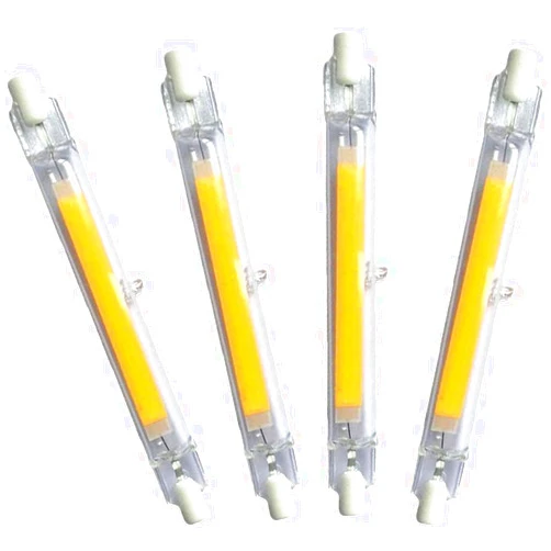 Edearkar 118mm 20W R7S LED Bulb 200W Halogen Equivalent 118mm J-Type High Brightness 20W 120V R7S Base 6000K Daylight White J Type T3 118mm Double Ended Flood Light 360°Beam Angle, Pack of 4