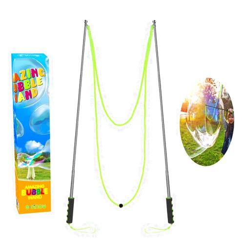 E-Know Bubble Wand,Stainless Steel Giant Bubble Wand Outdoor Toy for Kids Telescopic Design, Bubble Toys for Party, Works Best Bubbleventi Bubble Mix