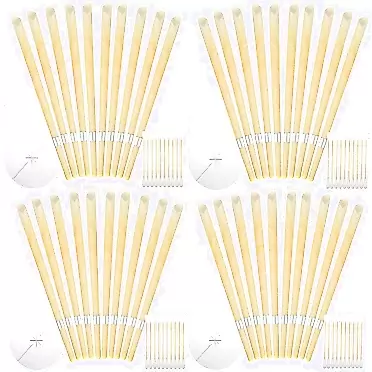 Naladoo 40 Piece Natural Beeswax Ear Candles Wax Removal Set with Cotton Swabs & Protective Disk,Ear Wax Candles for Ear Candling Wax Removal,Ear Cleaning Kit Ear Wax Removal Tool Ear Cleaner Safe Easy to Use