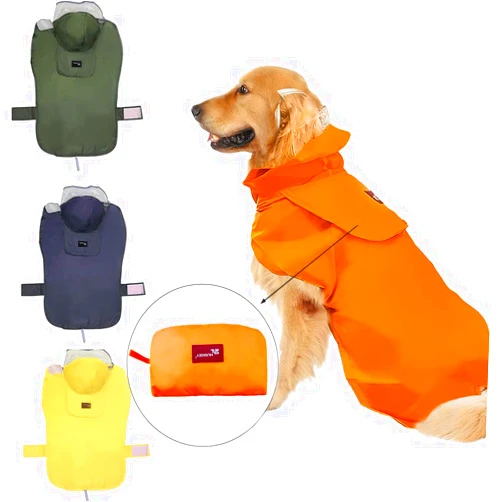 Acapeting Dog Raincoat Waterproof Dog Rain Jacket with Clear Hooded Pet Raincoat for Small Dog and Puppy（Orange S）