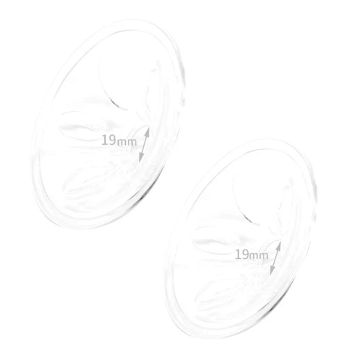 Begical Flange Cushions 19mm Compatible with Spectra/Medela/BabyBuddha 24mm and Ameda 25mm Shields/Flanges Replace Flange Inserts Spectra Breastpump Parts Reduce 24mm to 19mm 2pc Clear