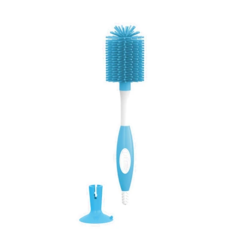 Dr Brown's Dr. Brown's Soft Touch No Scratch Baby Bottle Cleaning Brush Nipple Cleaner with Stand and Storage Clip, BPA Free, Blue 1-Pack