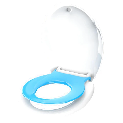 Aünsffer Toddler Toilet Seat with Potty Training Seat Round 16.5inch, 2 in 1 Toilet Seat for Family Built-in Baby Seat Removable, Soft Close + Easy Clean, PP Safe Material, Blue