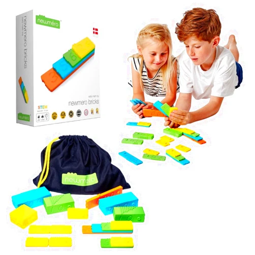 Newméro Newmero Bricks - Place Value Manipulatives & STEM Toys for Kids Aged 3-9 | Hands-On Math Learning Resources for Preschool, Kindergarten, First, Second, and Third Grade | Fun Math Games