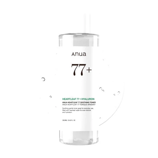 Anua Heartleaf 77 Soothing Toner I pH 5.5 Trouble Care, Calming Skin, Refreshing, Hydrating, Purifying, Cruelty Free, Vegan,(250ml / 8.45 fl.oz.)