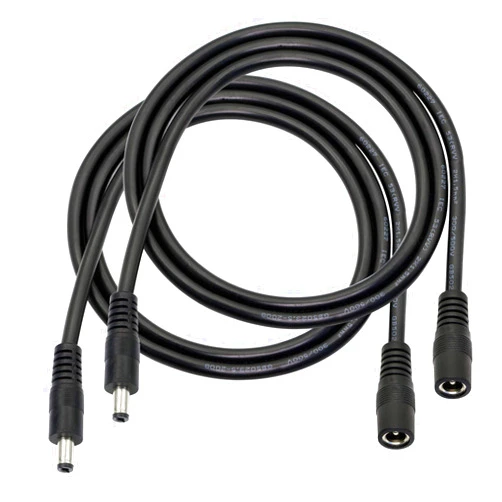 GINTOOYUN DC Power Extension Cable，DC 5.5mm x 2.1mm Male to Female Power Adapter Cable，3FT 18AWG Heavy Duty Cord for 12V CCTV Wireless IP Camera,LED,Car,More.-2PCS