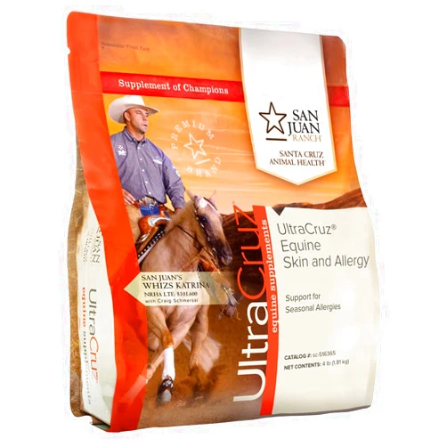 UltraCruz Equine Skin and Allergy Supplement for Horses, 4 lb. Pellet