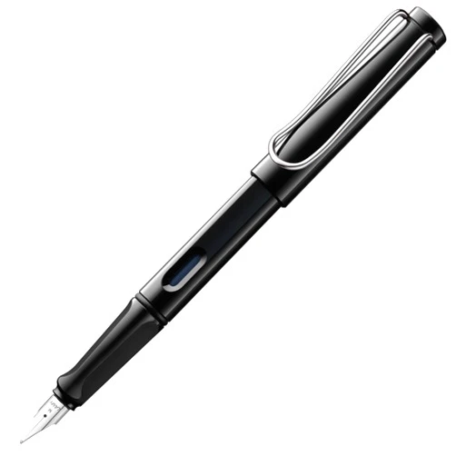 LAMY safari black - Fountain Pen with ergonomic grip & polished steel nib in size M - ideal for any Writing & Calligraphy - including LAMY T 10 blue cartridge - Right-Handed