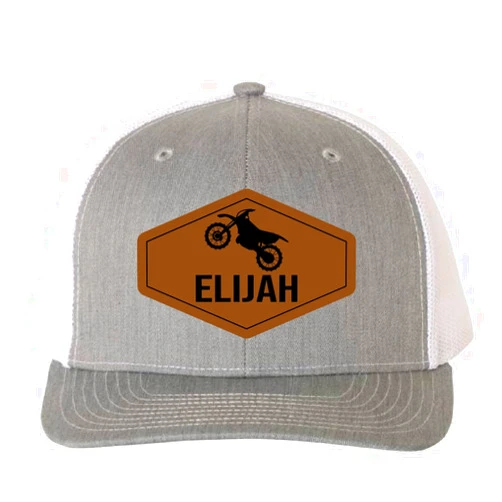 Handmade Boys Dirt Bike Hat, Kids Name Personalized Hat, Personalized Boy Hat, Youth Custom Hat, Dirt Bike Hat, Richardson 112, CapDaddy