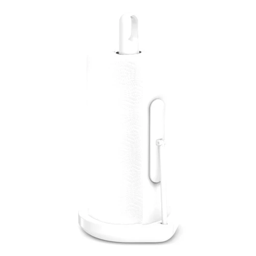 simplehuman Tension Arm Paper Towel Holder, White Stainless Steel