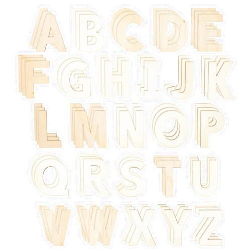 Bright Creations 88 Piece Unfinished 3 Inch Wooden Alphabet Letters for Wall, DIY Crafts, 2 Extra Sets of AEIOU