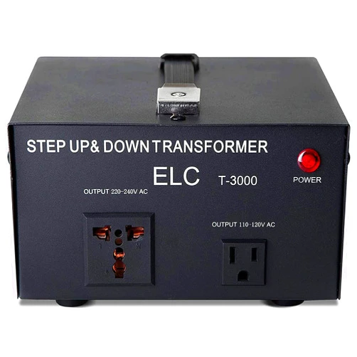 ELC T Series 3000 Watt Voltage Converter Transformer - Step Up/Down - 110v to 220v / 220v to 110v Power Converter - Circuit Breaker Protection, CE Certified [3-Years Warranty]
