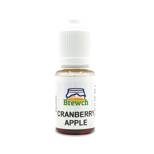 Brewch CRANBERRY APPLE 15ml Best Natural flavoring – Essential Home Brewing Supply – Make Healthy Kombucha & any other Fermented Beverage – Strong Potency Low Usage Rate – Highest Quality Sugar Free, Gluten Free & Vegan Flavoring. (Cranberry Apple, 15ml)