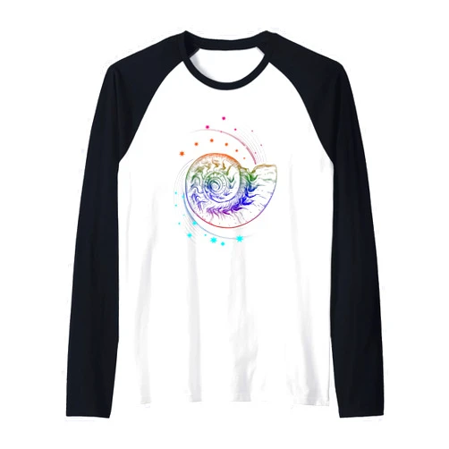 Fibonacci Shell or Fibonacci and Golden Ratio Fibonacci Shell or Golden Cut and Spiral or Fibonacci Raglan Baseball Tee