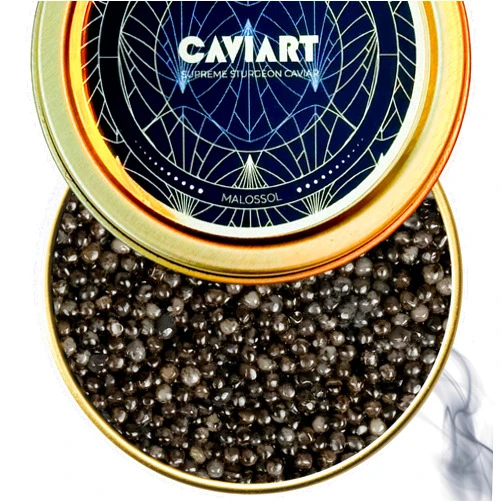 Caviart Supreme Siberian Sturgeon Caviar, Smoked, Limited Edition, Caviart Supreme Sturgeon Roe, Malossol 1 oz | 28 g