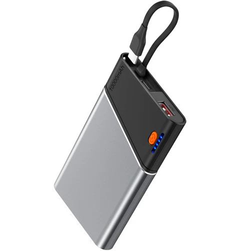 Aaoyun Portable Charger Power Bank, 10000mAh 22.5W PD Super Fast Charging Powerbank with Built-in USB C in&Out Cable, Slim External Phone Battery Pack for iPhone 17/16/15 iPad Samsung S24 Android etc