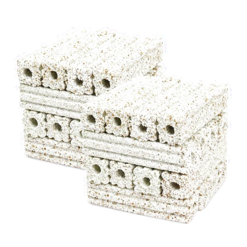 LYPHARD AQUARIUMS Ceramic Bio Filter Media, 6.3 in Long Natural Quartz Vast Surface Area for Aquarium Sump Canister (1 Box, 50 pcs)