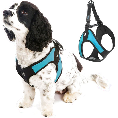 Gooby Turquoise X-Small Easy Fit Harness - No Pull Patented Design for Small Dogs with Quick Release Buckle