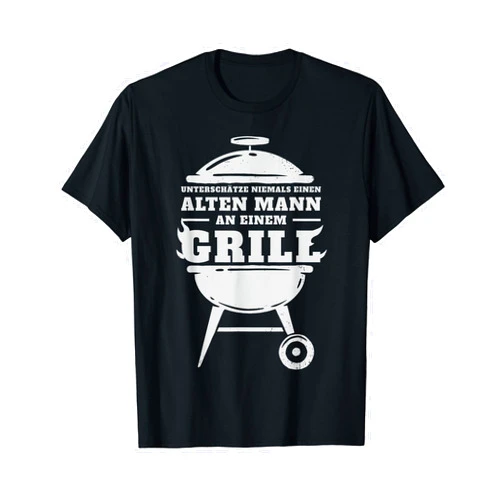Geschenke zum Grillen für Männer BBQ Alter Mann Saying Grill BBQ Papa Männertag Men's Day T-Shirt