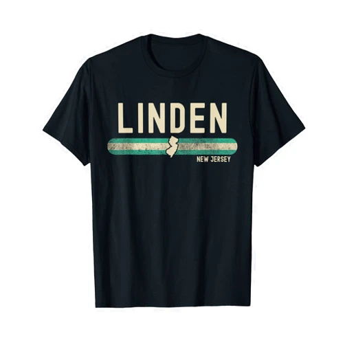 Apparel Linden Souvenirs New Jersey GU06 Linden NJ | New Jersey | Travel & 80s Style T-Shirt