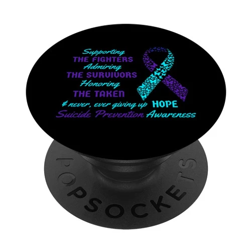 Suicide Prevention Month Gifts by CrushRetro Support Suicide Quotes Awareness Mental Health PopSockets Adhesive PopGrip