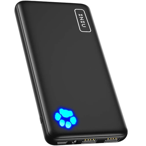INIU Portable Charger, Slimmest 10000mAh 5V/3A Power Bank, USB C in&Out High-Speed Charging Battery Pack, External Phone Powerbank Compatible with iPhone 15 14 13 12 X Samsung S22 S21 Google iPad etc