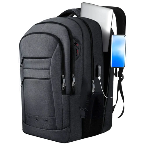 JUATIE Laptop Backpack, Travel Laptop Backpack, Backpack for Women Men, JUATIE Extra Large 17 Inch Laptop Carry on Backpack, TSA Approved Business College School Backpack with USB Charging Port , Black