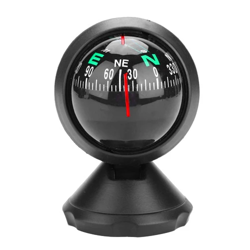 Hakeeta Car Compass, Night Vision Electronic Digital Compass, Direction Guidance for Boat Vehicle, Can be Decorative Ornament or Birthday Present, Pivoting Compass, Stick, Easy to Read, Black