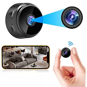 Anruilis Mini Spy Camera, WiFi Wireless Hidden Cameras, with Night Vision Motion Detection Hidden Spy Camera, HD 1080P Micro Camera Home Security Cameras Indoor Car Surveillance Camera Surveillance Camera