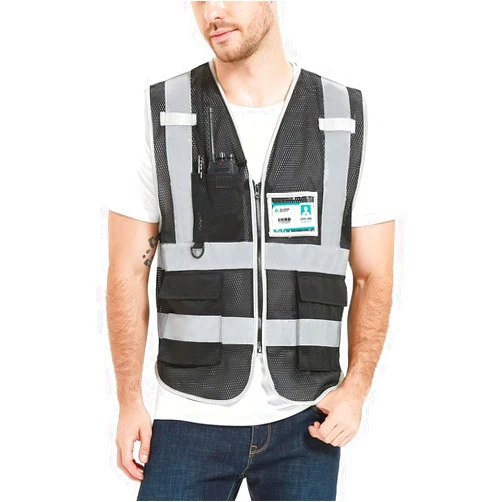 ABEISA Reflective Safety Vest Men Women Hi-Vis Workwear Surveyor Traffic Work and Security Guard Meet ANSI/ISEA Standard