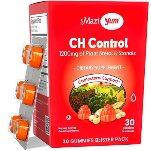 Maxi Health - Cholesterol Gummies with 1200mg of Plant Sterols & Stanols - Kosher Gluten Free Healthy Cholesterol Supplements (30 Count (Pack of 1))
