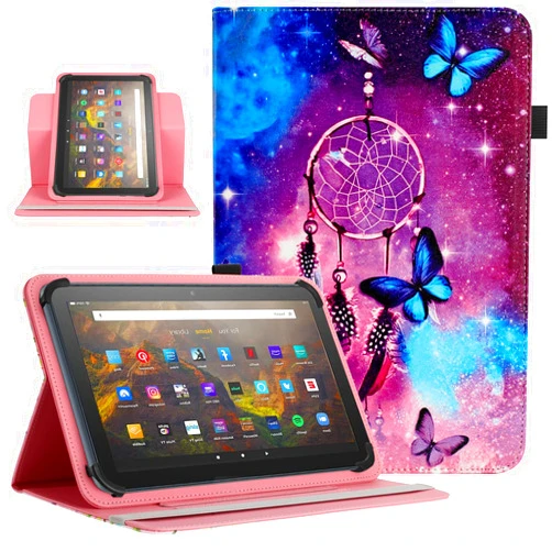 Pudazvi Universal 7 inch 8 inch Tablet Case,360 Degree Rotatable Kickstand Multiple Viewing Stand Case Cover for 7.0