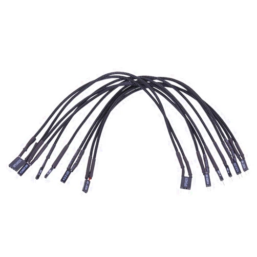 Phobya Front Panel Extension Cables, 30cm, Black