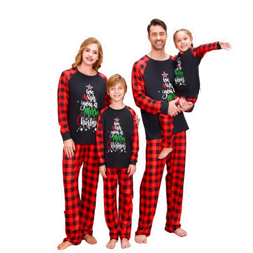 VS&LLWQ Family Christmas Pjs Matching Sets Christmas Pajamas for Family Christmas Elf Pjs Holiday Xmas Jammies Set