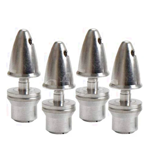 AZYHOBBY 5.0mm RC Aluminum Bullet Propeller Adapter Holder for Brushless Motor Prop (Silver Color)-5pcs